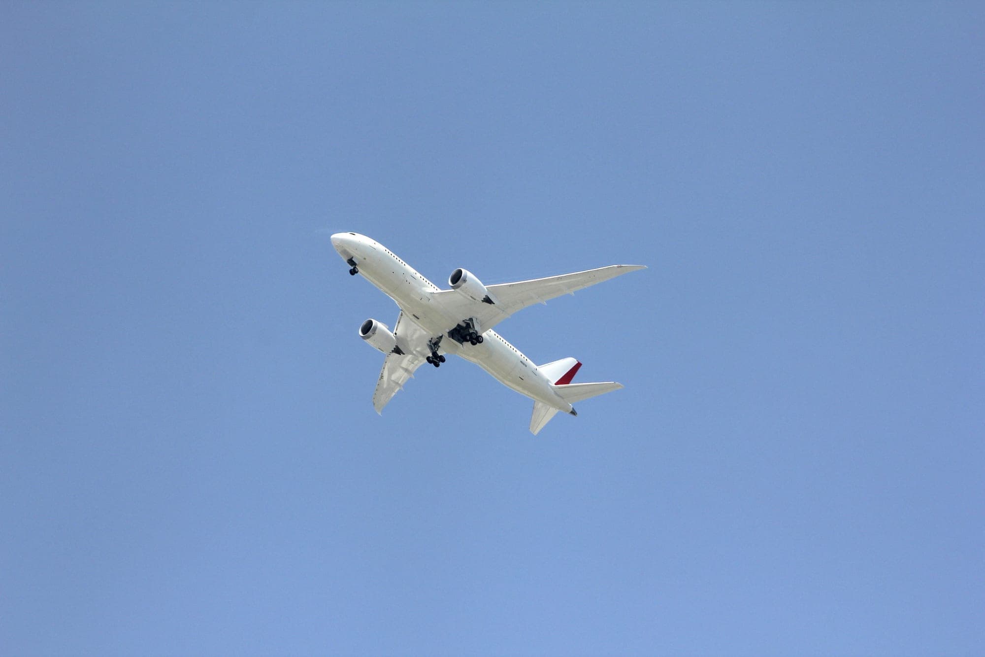 The first Boeing 787 Dreamliner built in North Charleston, S.C., flies overhead on its first flight on May 23, 2012.