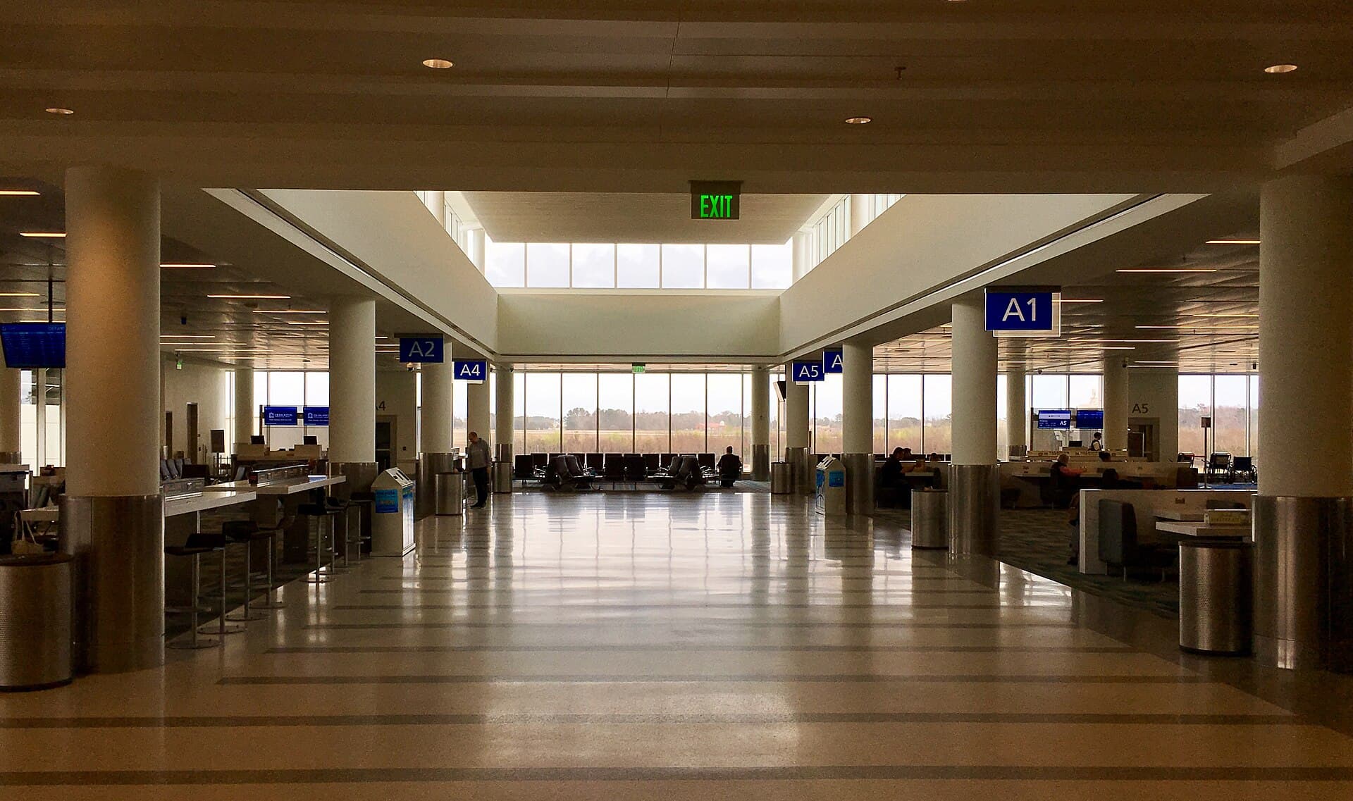 Gate areas line Concourse A at Charleston International Airport in North Charleston in February 2017.
