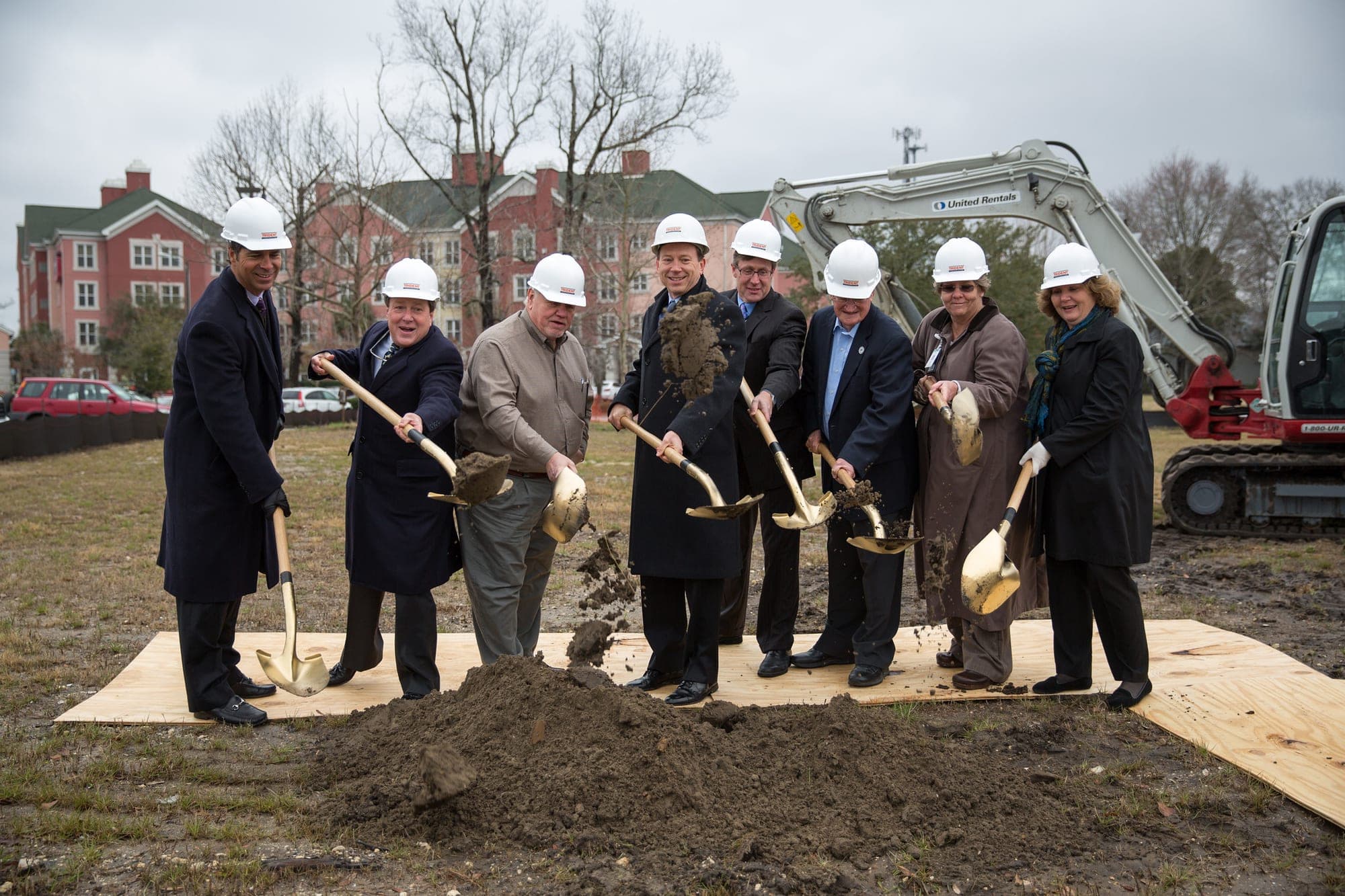 Officials break ground on Trident Health's Centre Pointe Emergency, a freestanding emergency department near Tanger Outlets in North Charleston, in February 2014.