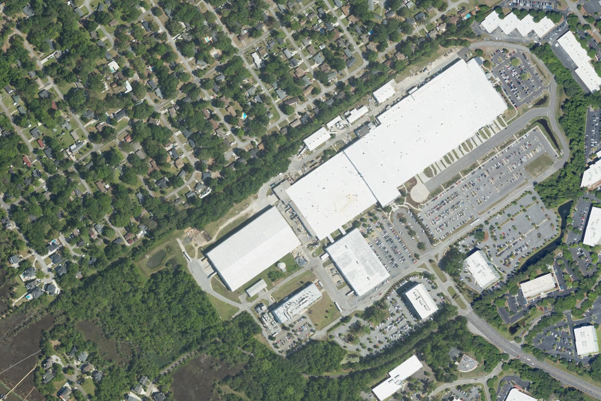 The World Trade Center Charleston industrial complex at 4500 Leeds Ave. in North Charleston, the address of Red Metals' planned copper rod plant, in a U.S. Department of Agriculture aerial image from April 2023. The company has not said which part of the multi-tenant property it will use.