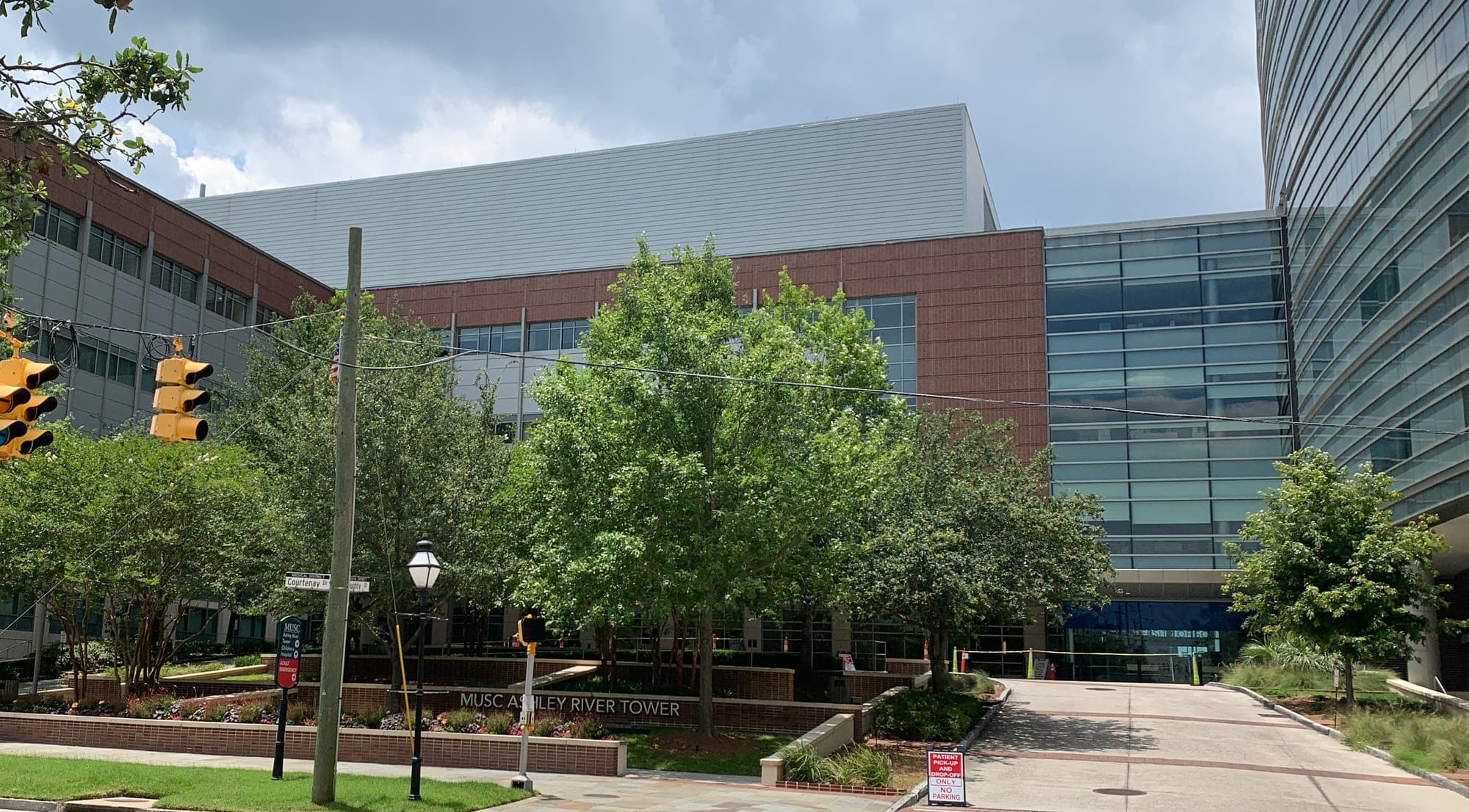 MUSC's Ashley River Tower, one of the medical university's downtown Charleston hospitals, in May 2020. The photo does not show VirtuAlly's service; its virtual nurses work from offices in West Ashley and Orlando, Fla.